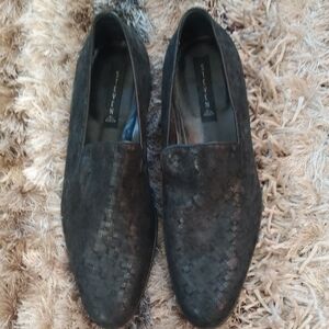 Italian Steven By Steve Madden Black Textured Loafers. SZ=44/10.5 USA